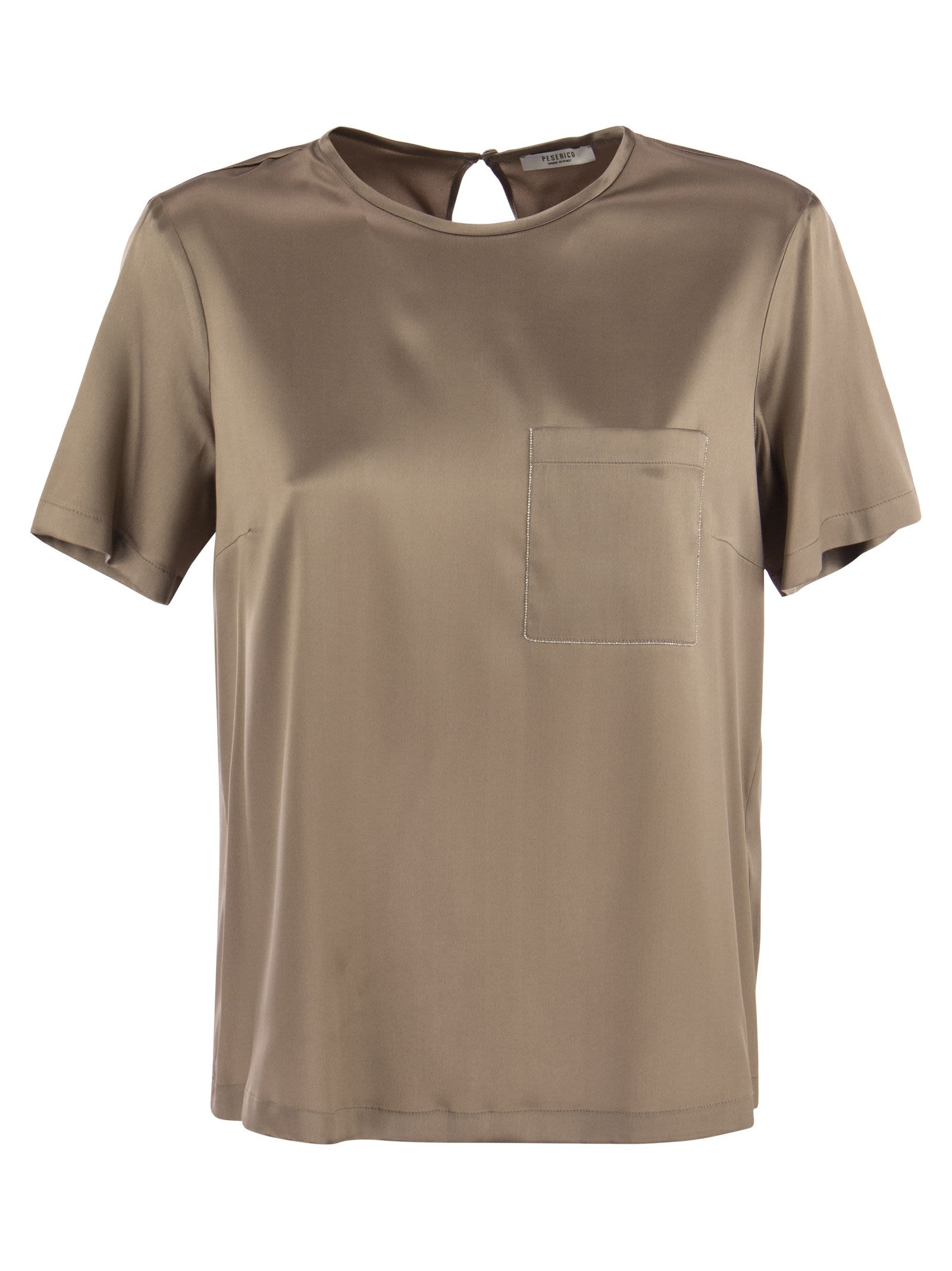 Peserico - Peserico Women Silk Satin T-Shirt - 1