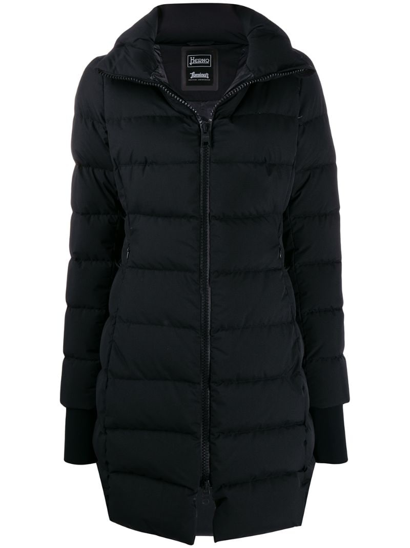 fitted puffer coat - 1