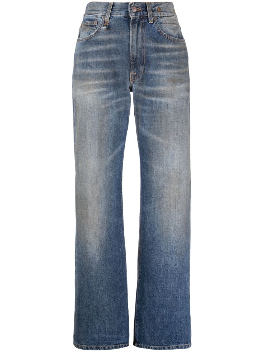 mid-rise straight-leg jeans - 1