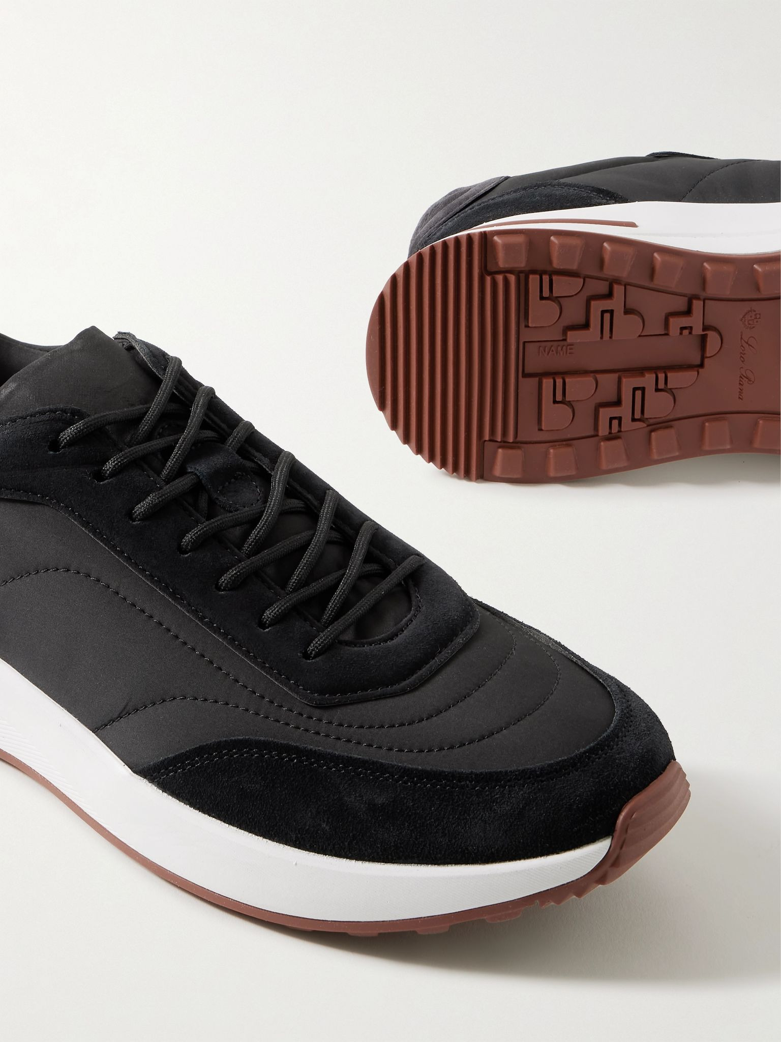 Weekend Walk Storm System® Suede-Trimmed Shell Sneakers Black - 6