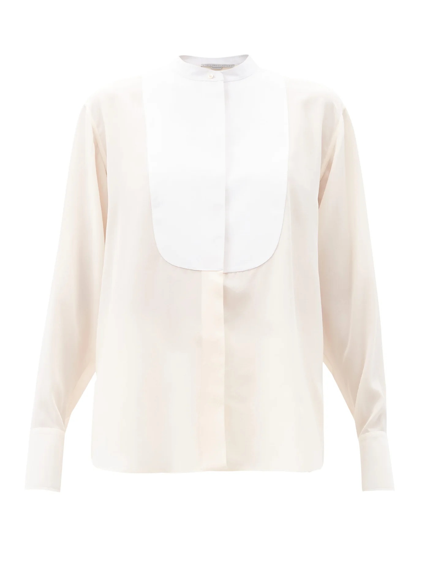 Leann round-bib cotton-poplin shirt - 1