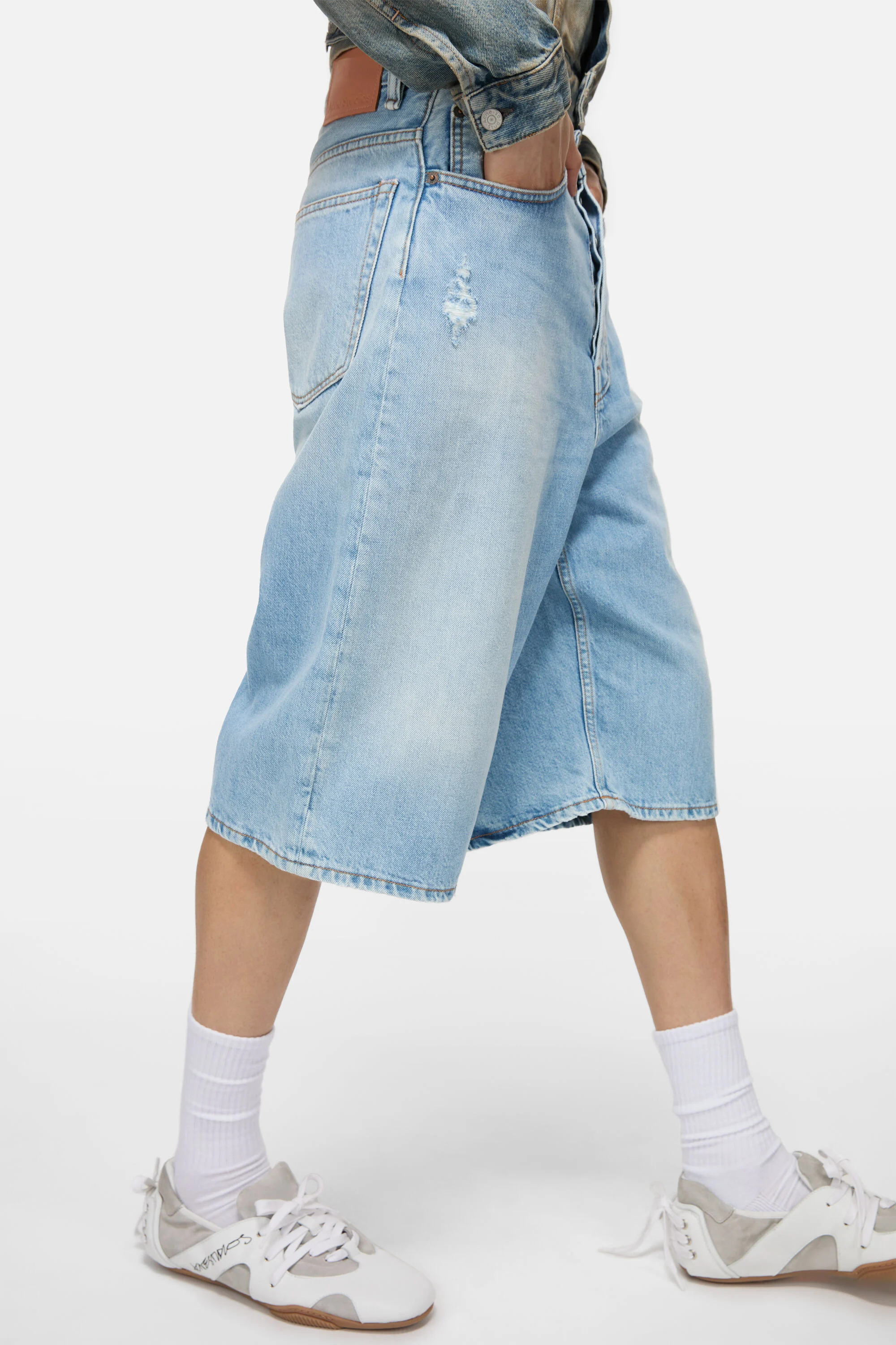 Denim shorts - Loose fit - Light blue - 4