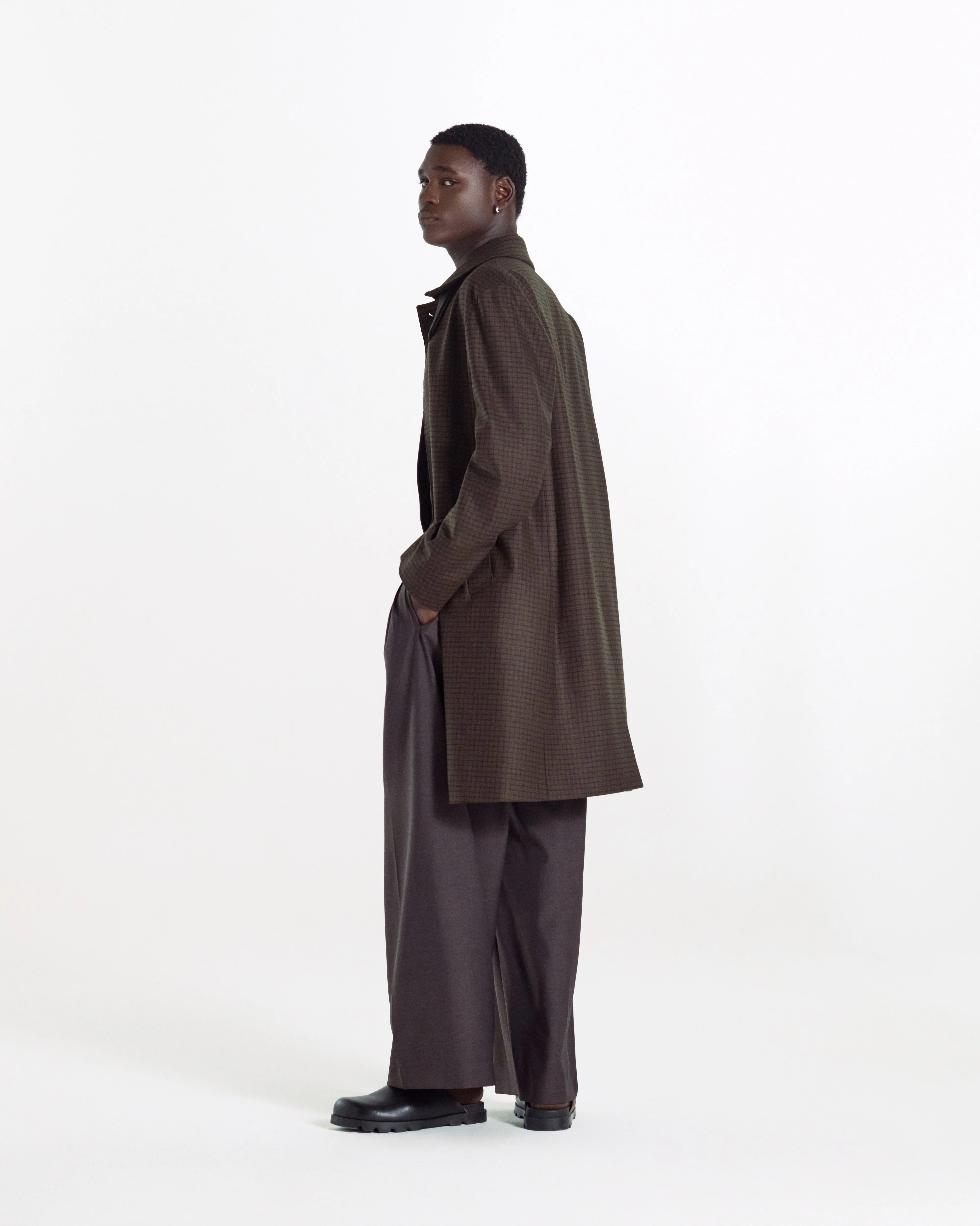 Dunkeld Houndstooth Wool Coat - 1