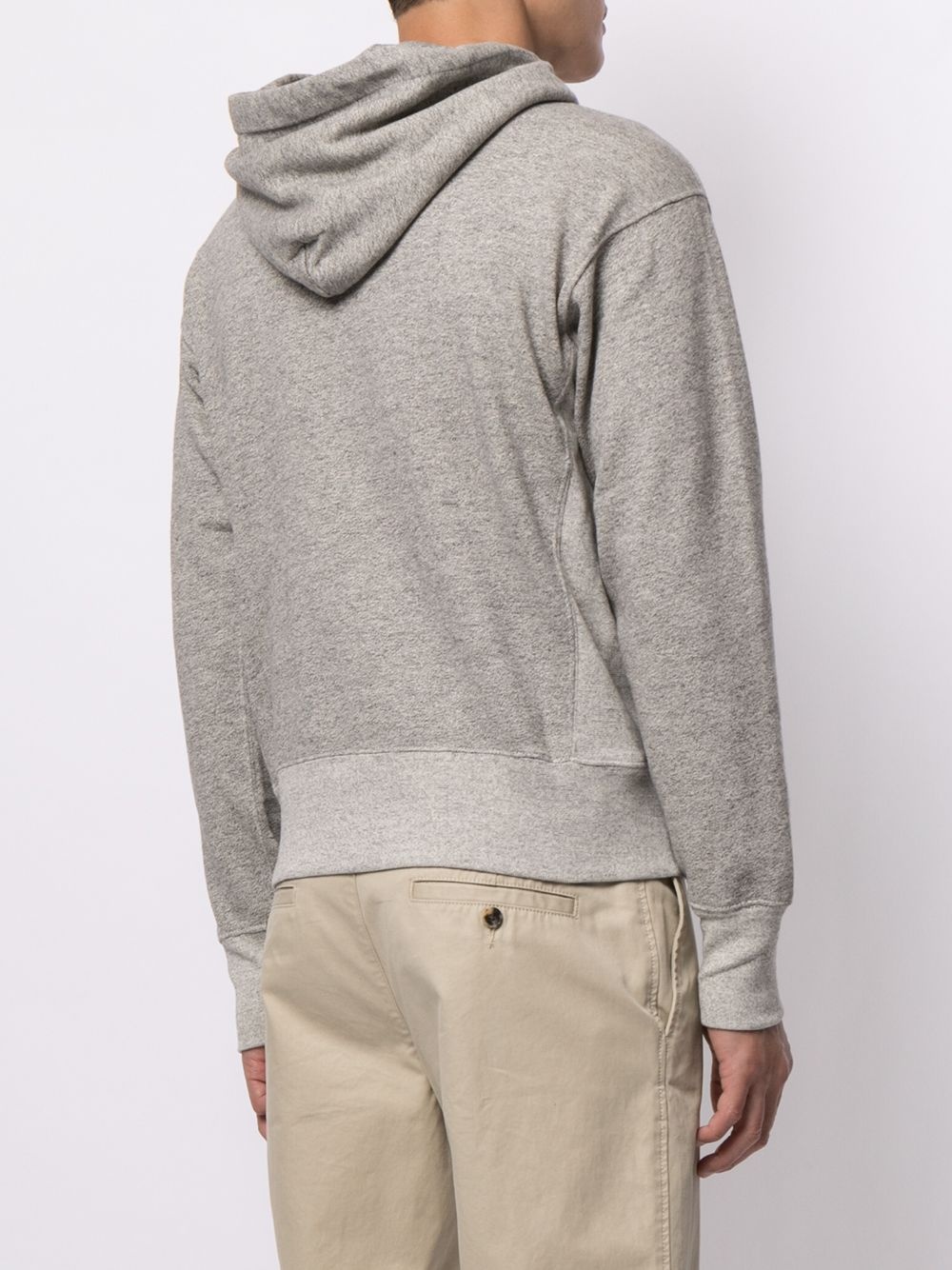 rib-edge drawstring hoodie - 4