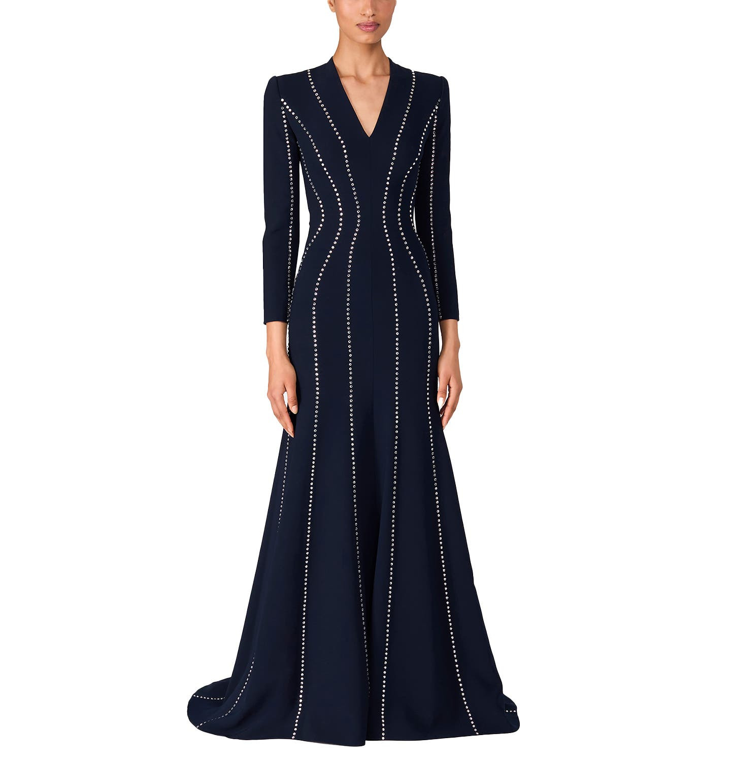 Jenny Packham Victoire Rhinestone-Embellished Maxi Gown in Ink at Nordstrom - 2