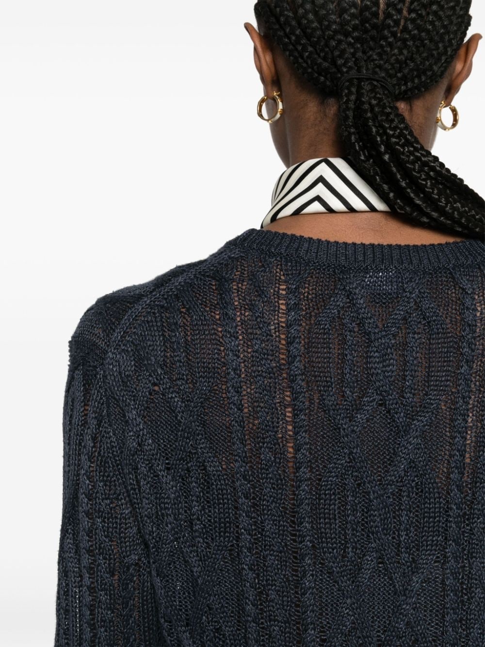 cable-knit jumper - 5