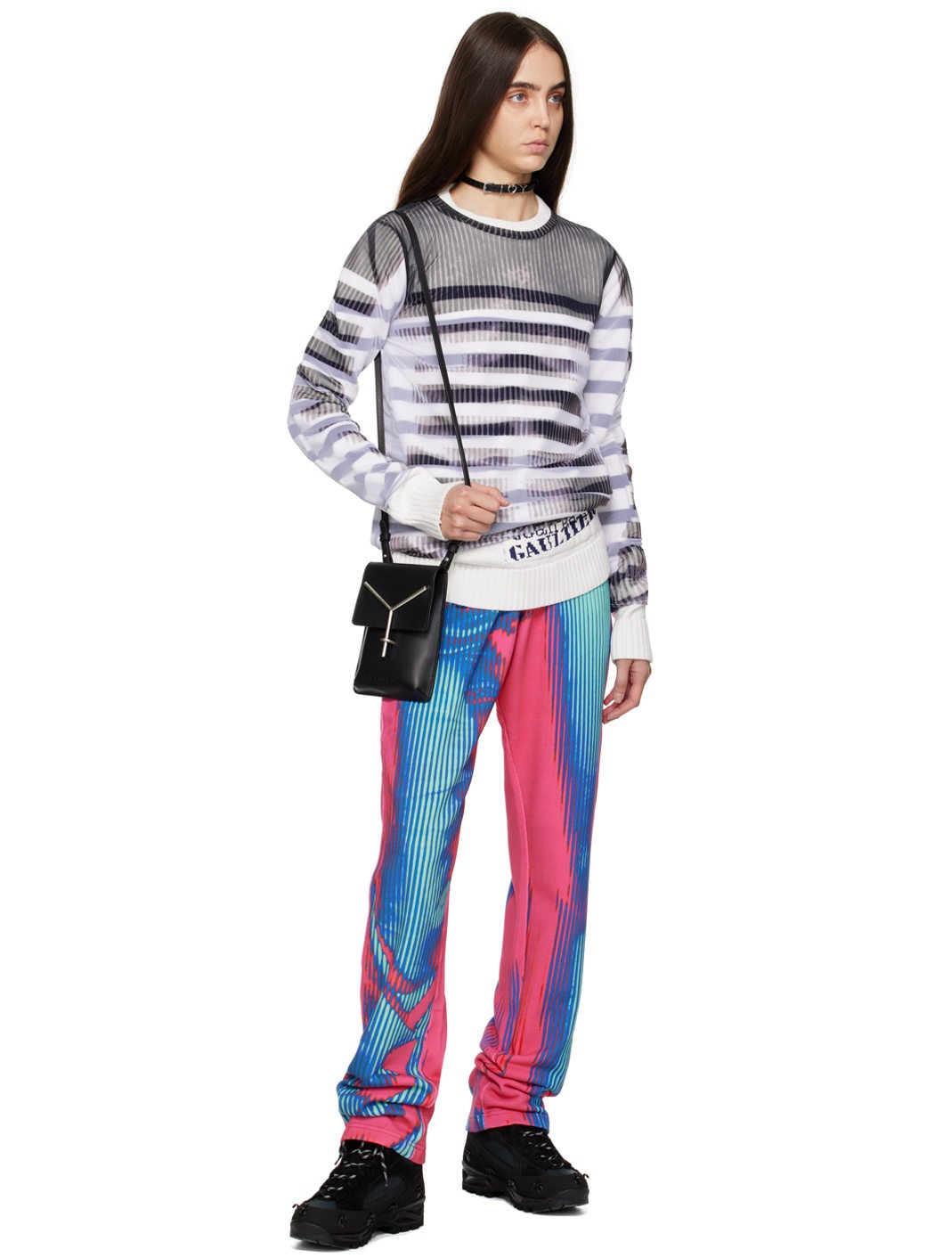 Black & White Jean Paul Gaultier Edition Marinière Sweatshirt - 4