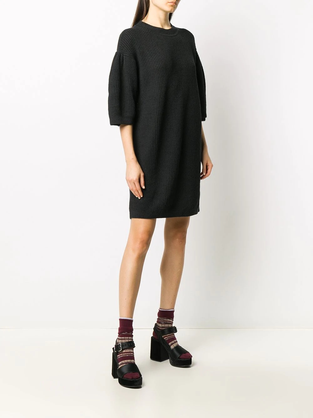 ribbed knit dress - 3