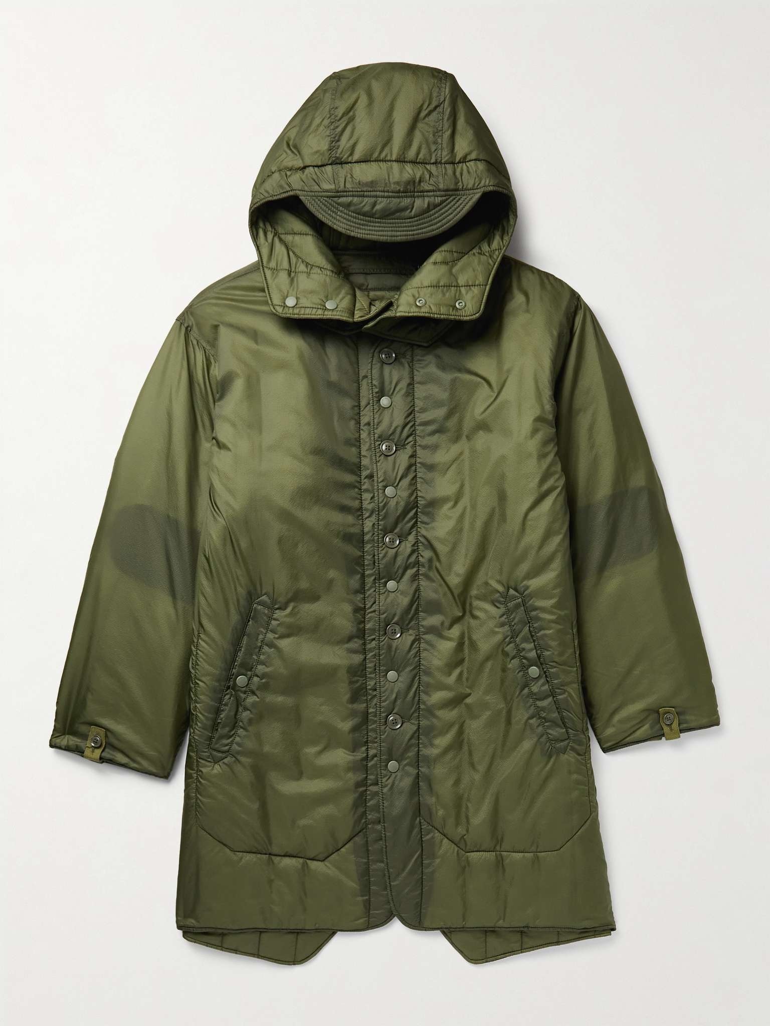 Reversible Padded Nylon-Ripstop Hooded Parka - 1