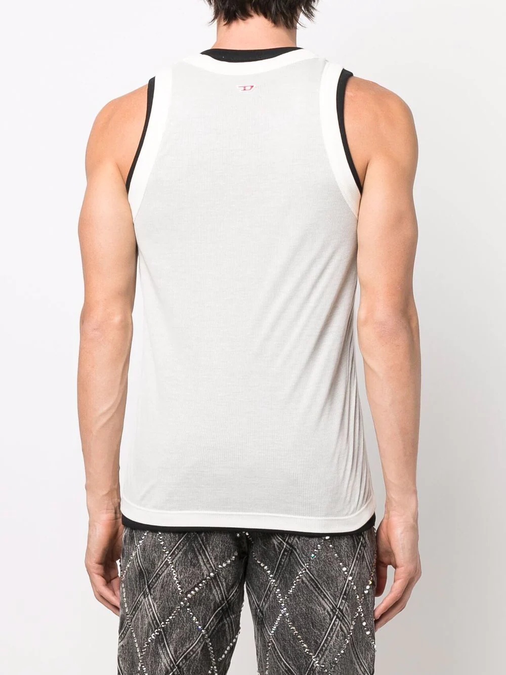 layered-effect ribbed tank top - 4