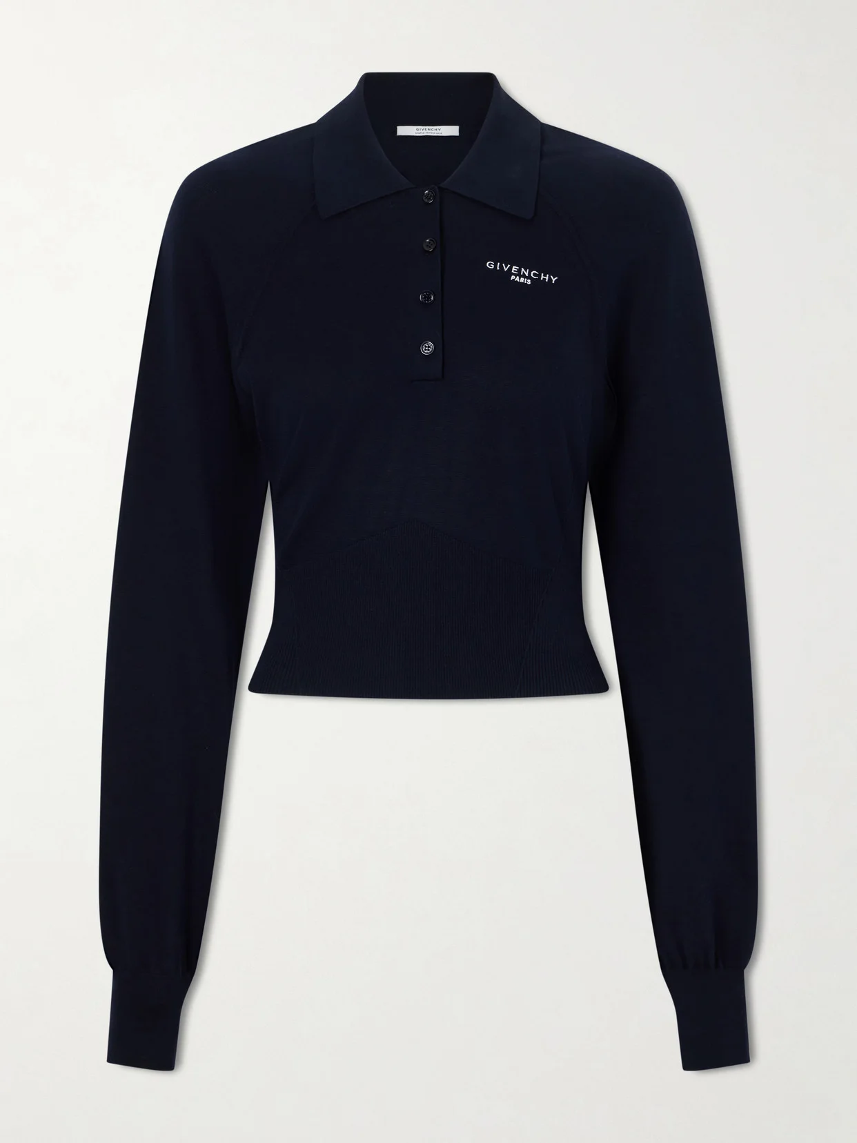 Logo-embroidered Cotton And Silk-blend Polo Sweater - 1