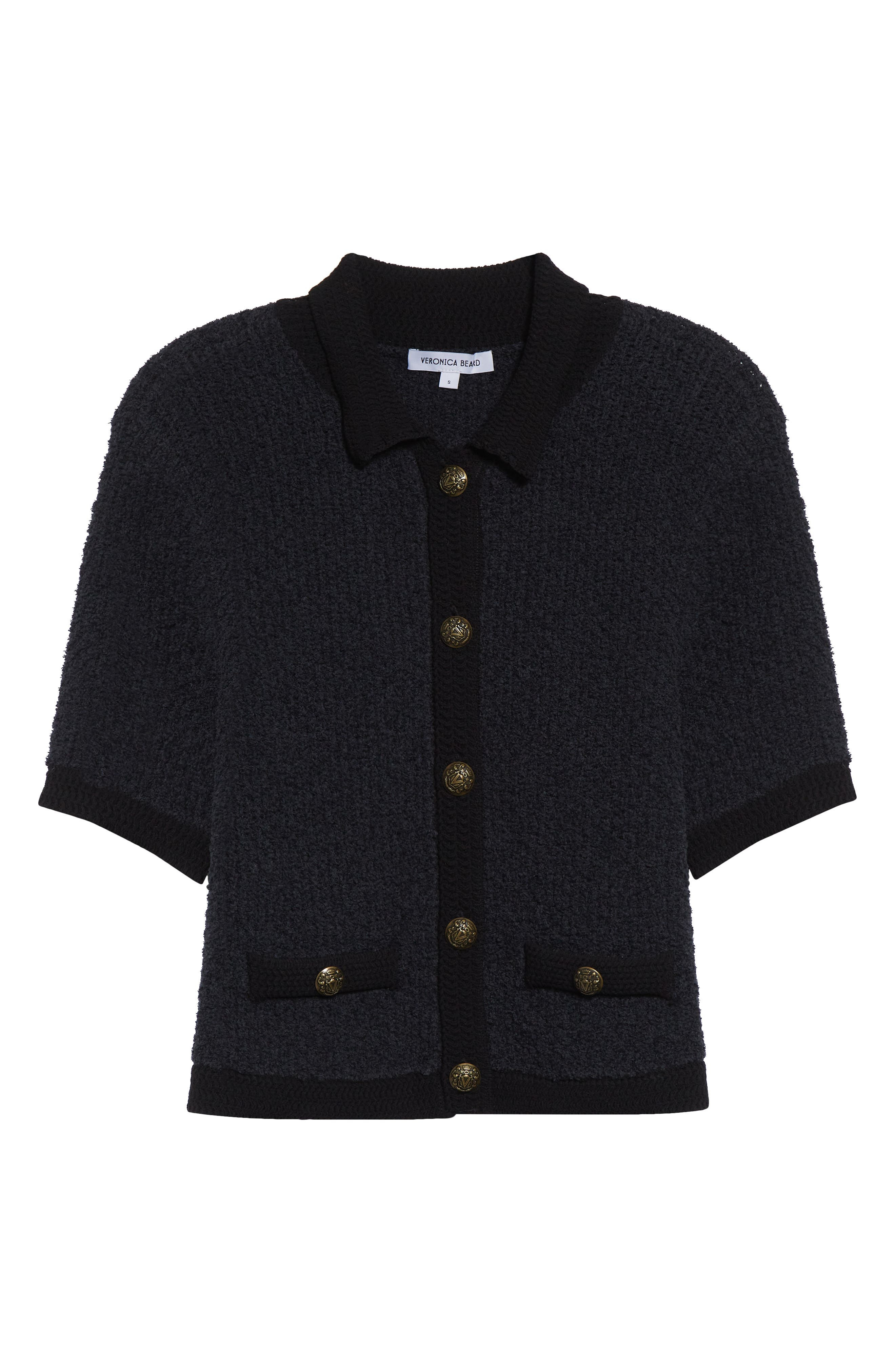 Veronica Beard Marie Two Tone Cardigan in Navy at Nordstrom - 6