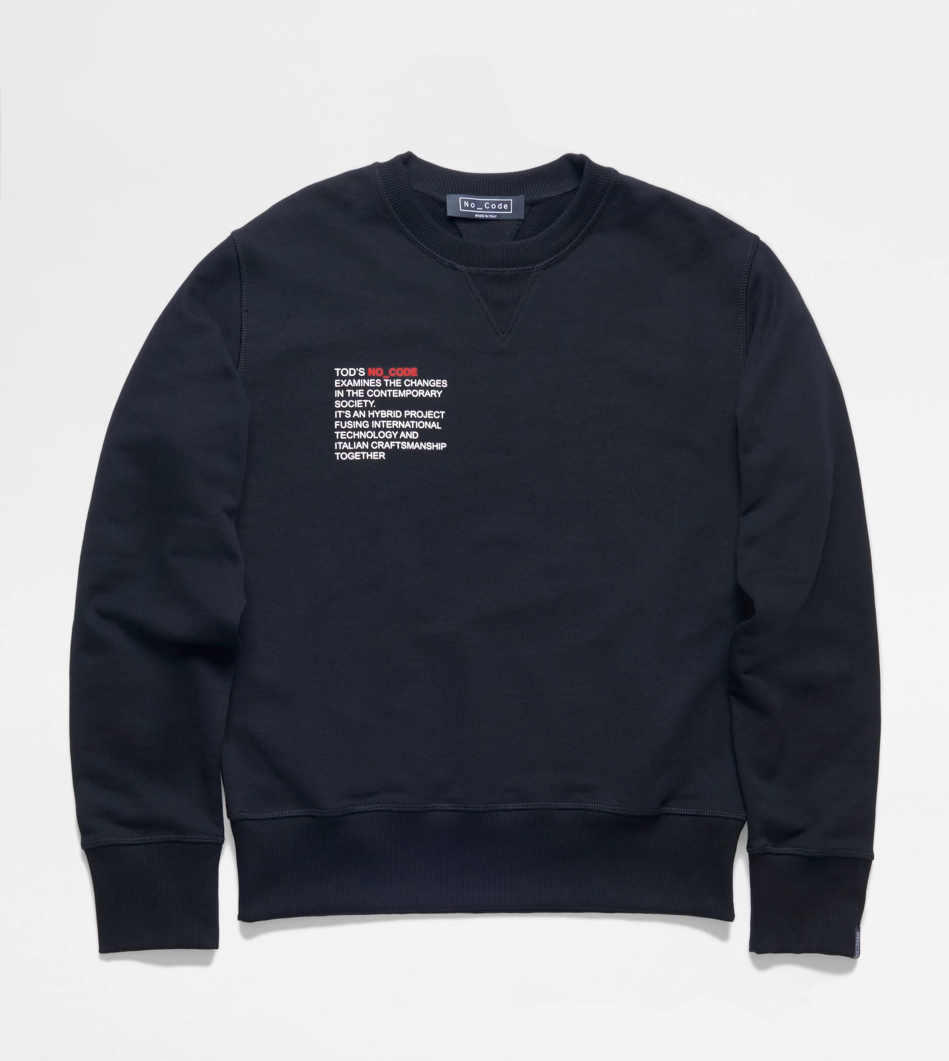 ROUND-NECK SWEATSHIRT NO_CODE - BLACK - 1