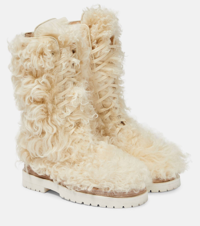 Shearling lace-up boots - 1
