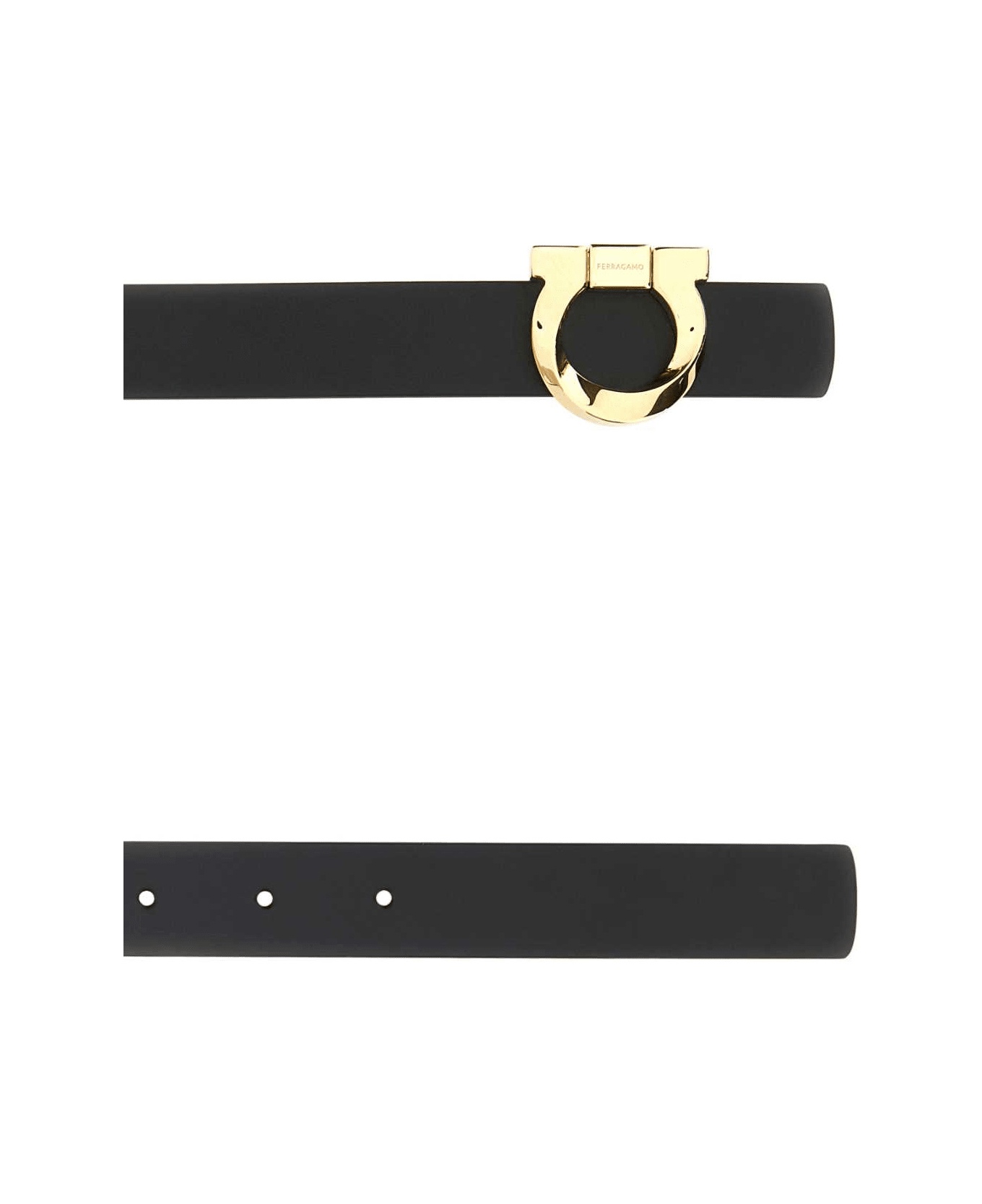 FERRAGAMO Black Leather Reversible Belt | italist | REVERSIBLE
