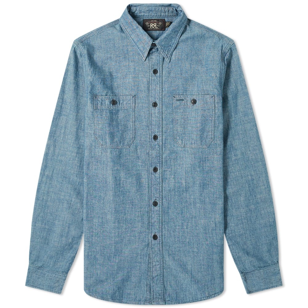 RRL Cameron Chambray Workshirt - 1