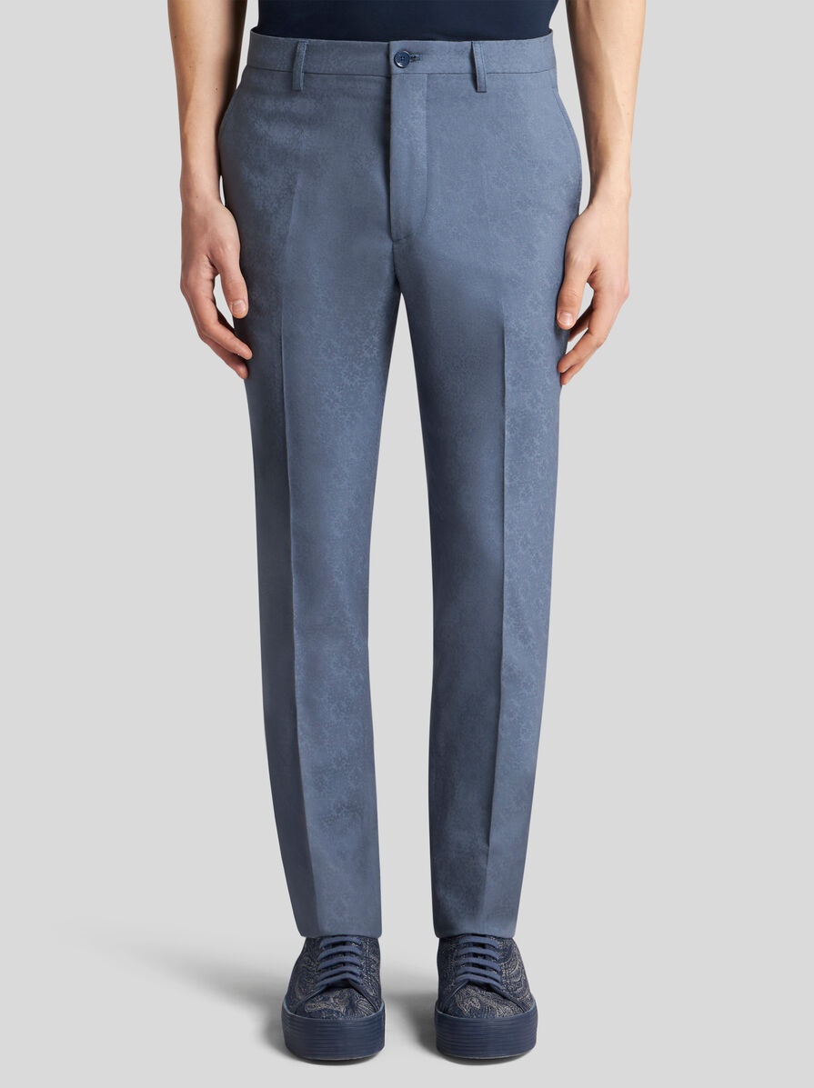 WOOL JACQUARD TROUSERS - 2