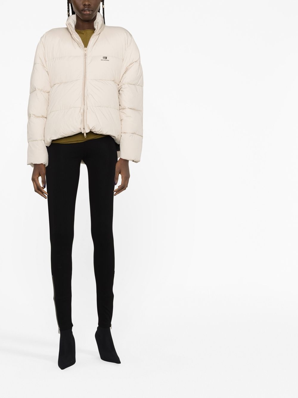 C-Shape logo-print puffer jacket - 2