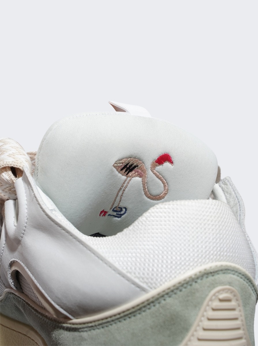 Exclusive Curb Sneakers White And Jade - 6