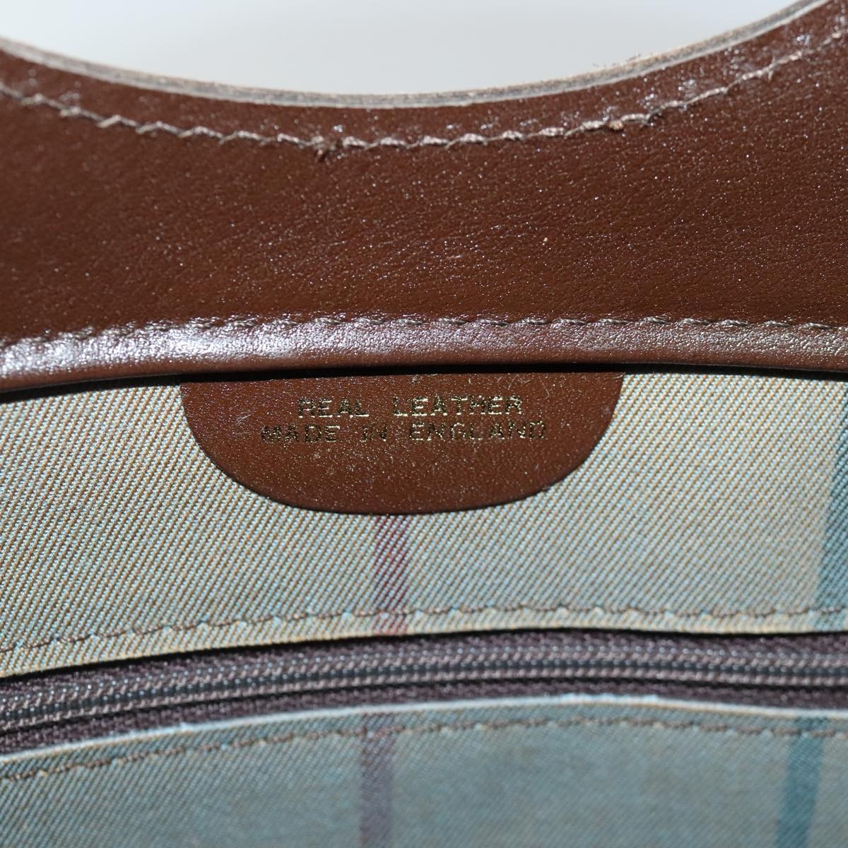 Burberry Nova Check Hand Bag Canvas Leather Brown - 15
