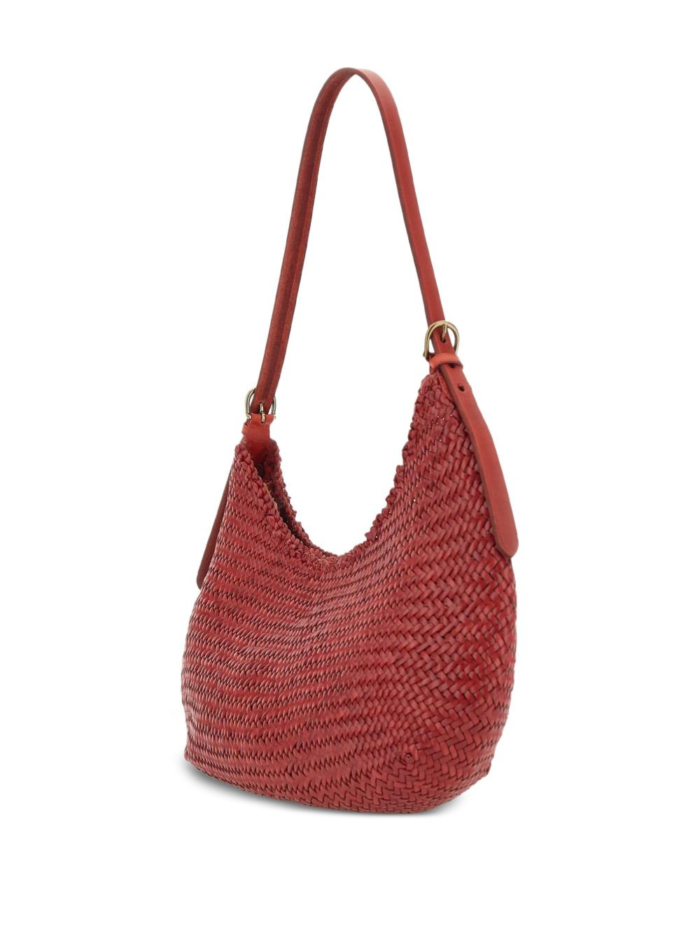 woven-leather shoulder bag - 3