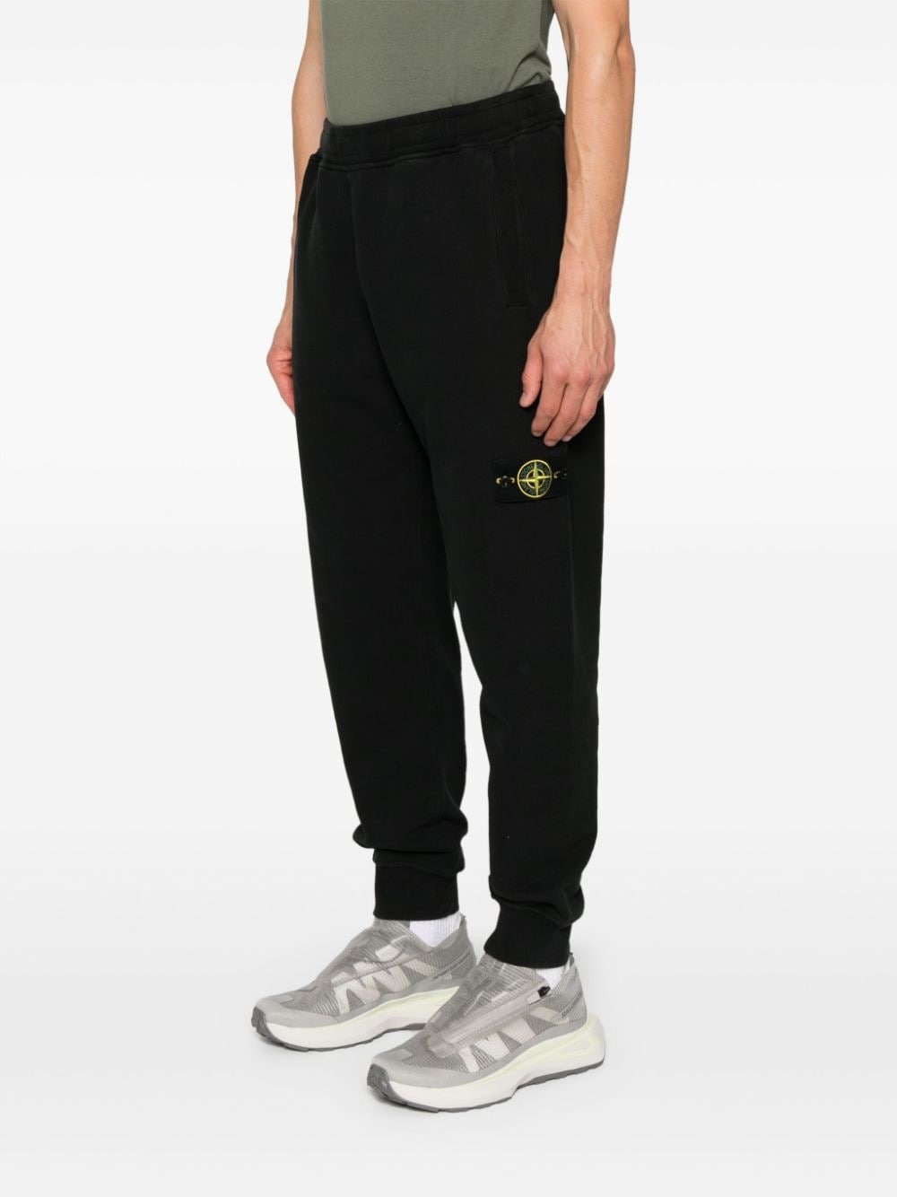 Compass-badge cotton track pants - 3