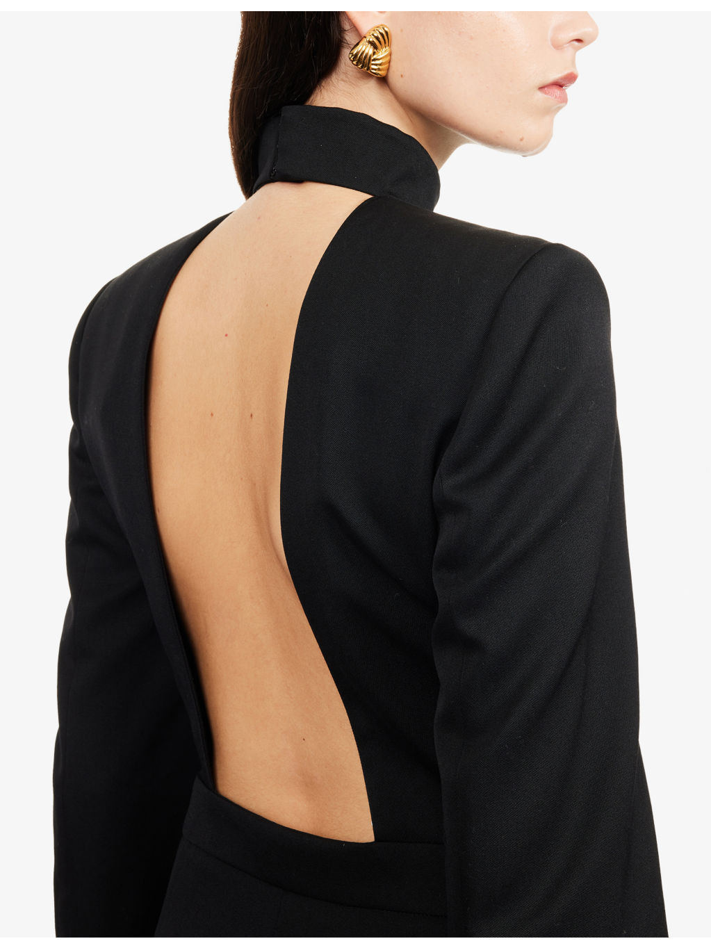 Structured Long-Sleeve Wool Jumpsuit - 5