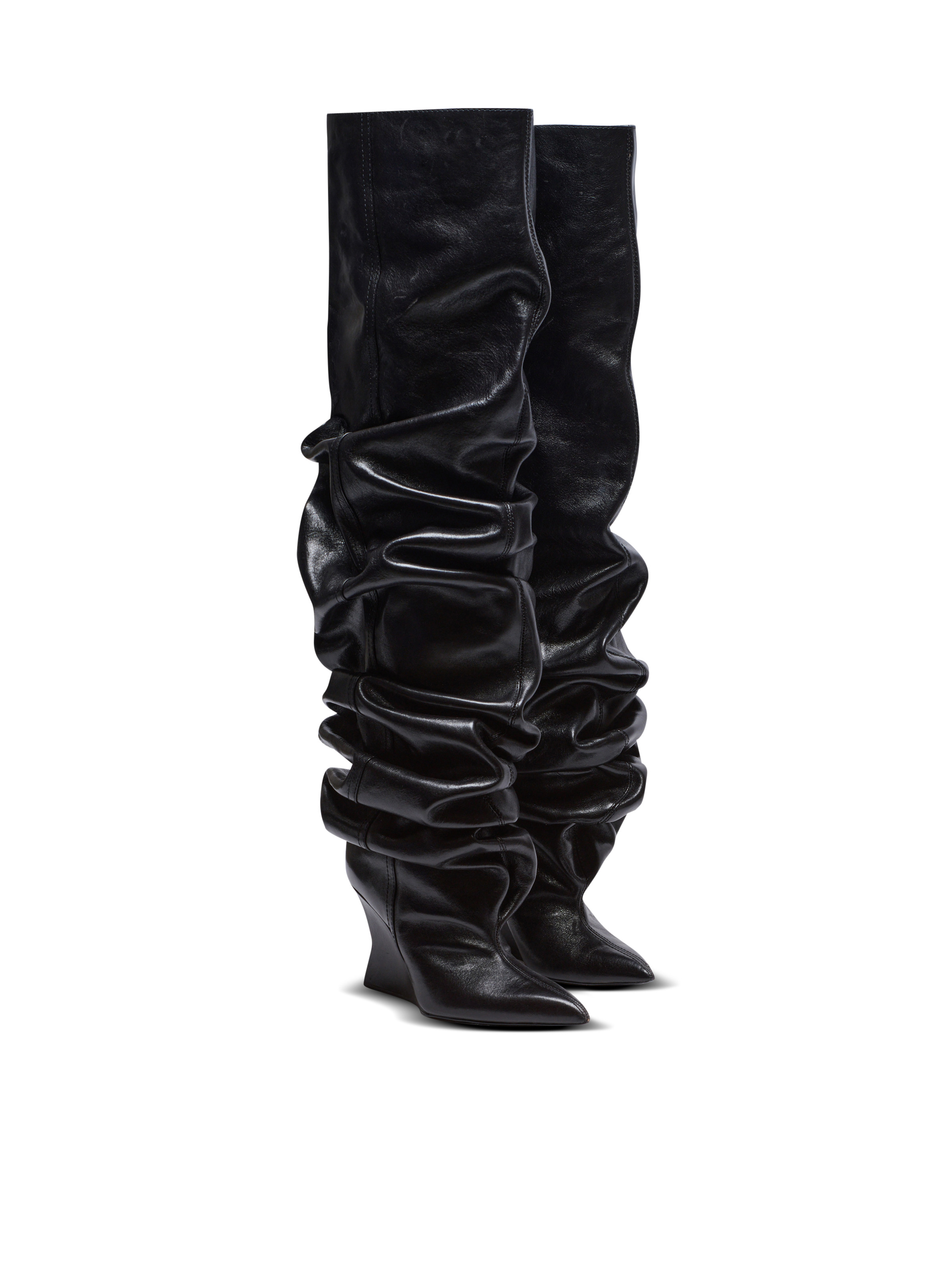 Wedge thigh-high boots - 2