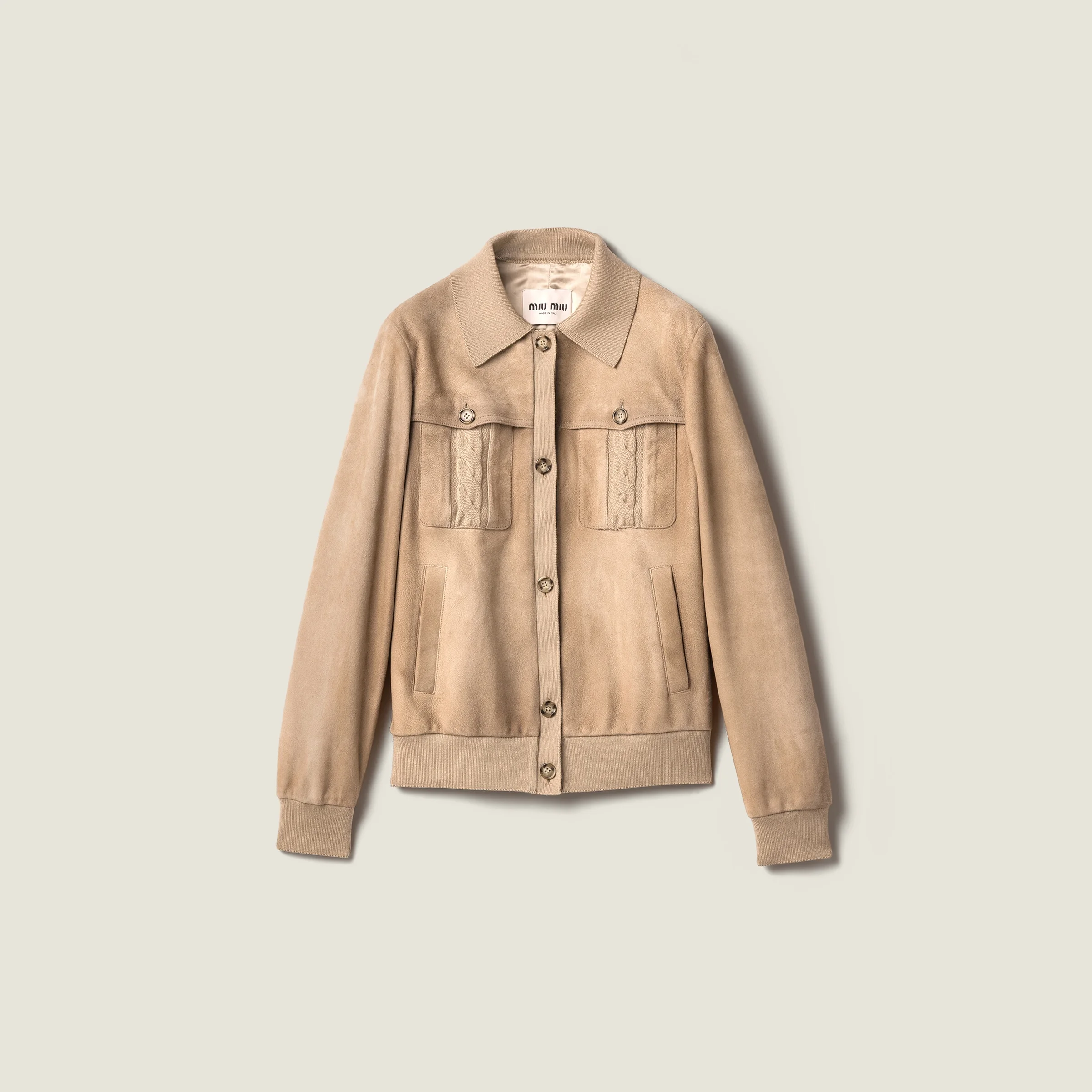 Waxed suede blouson jacket - 1