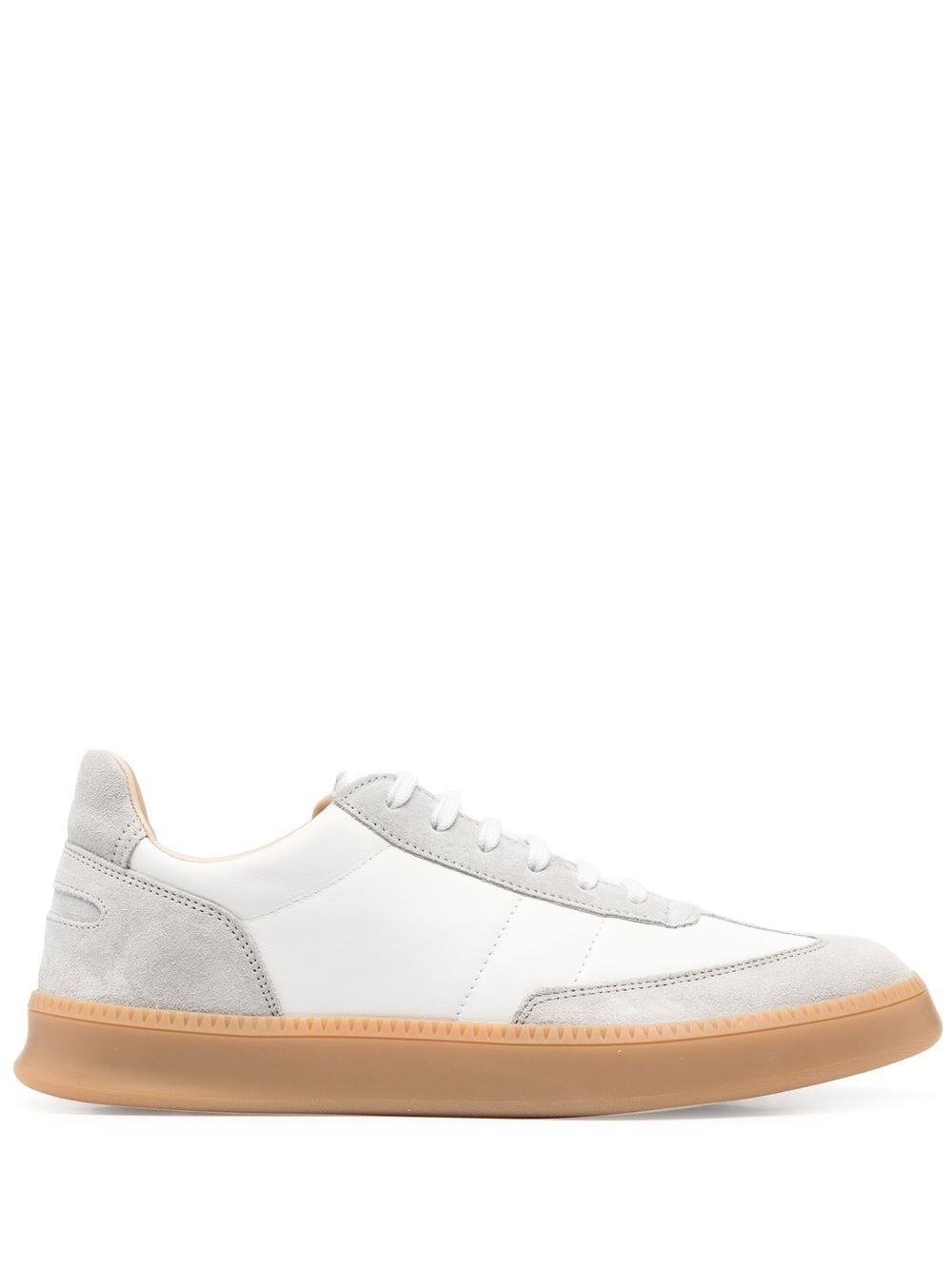 panelled low-top sneakers - 1