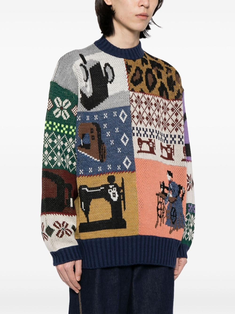 5G patterned-intarsia jumper - 3