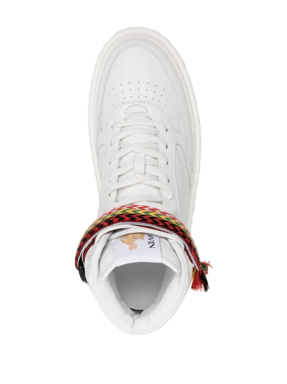 high-top leather sneakers - 4