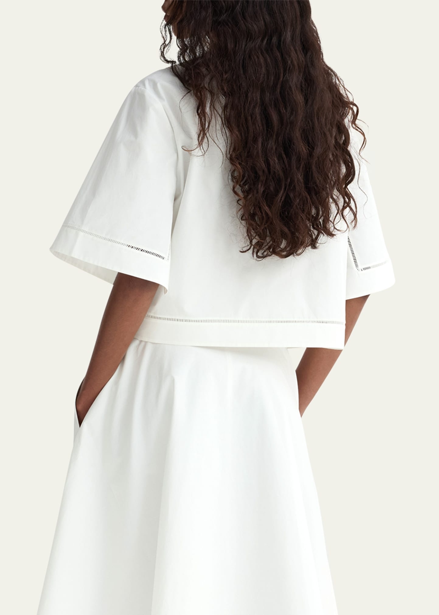 Ladder Embroidered Poplin Shirt - 3