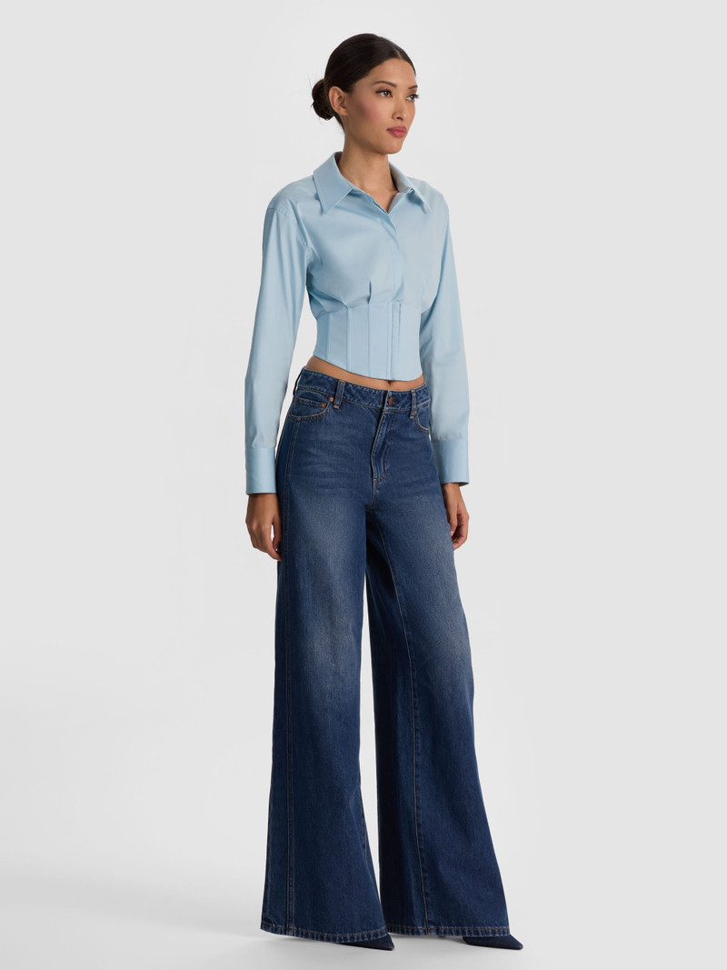 EDIE CORSET BUTTON DOWN 6