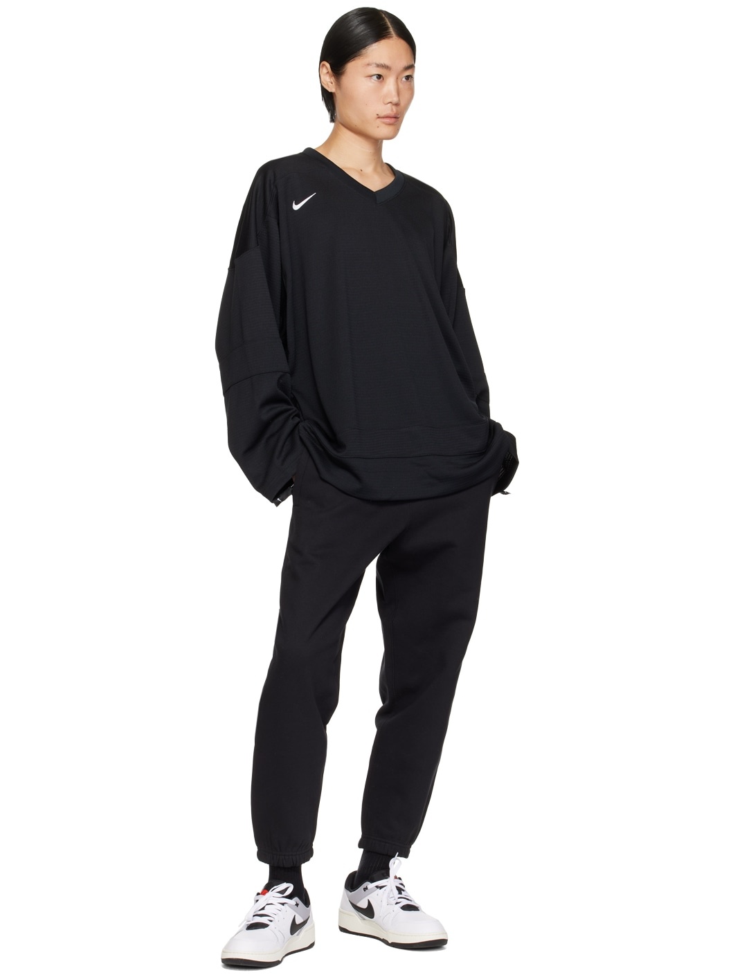 Black Embroidered Sweatpants - 4