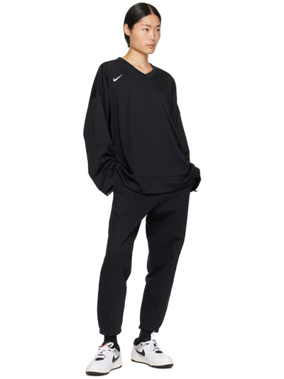 Nike Black Embroidered Sweatpants outlook