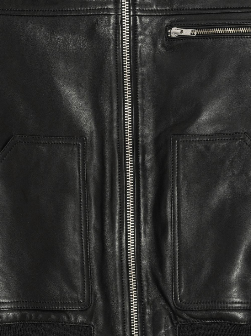 zip leather bomber jacket 5
