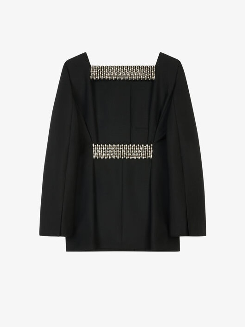 Givenchy OPEN-BACK JACKET WITH JEWEL BANDS outlook