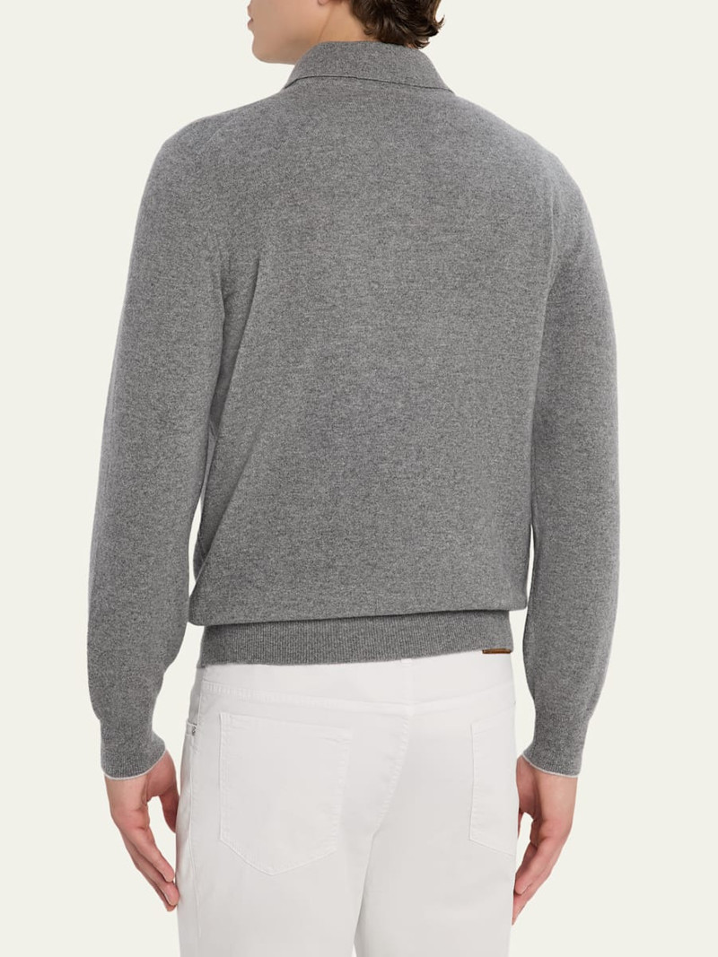 Men's Premium Cashmere Polo Sweater 3