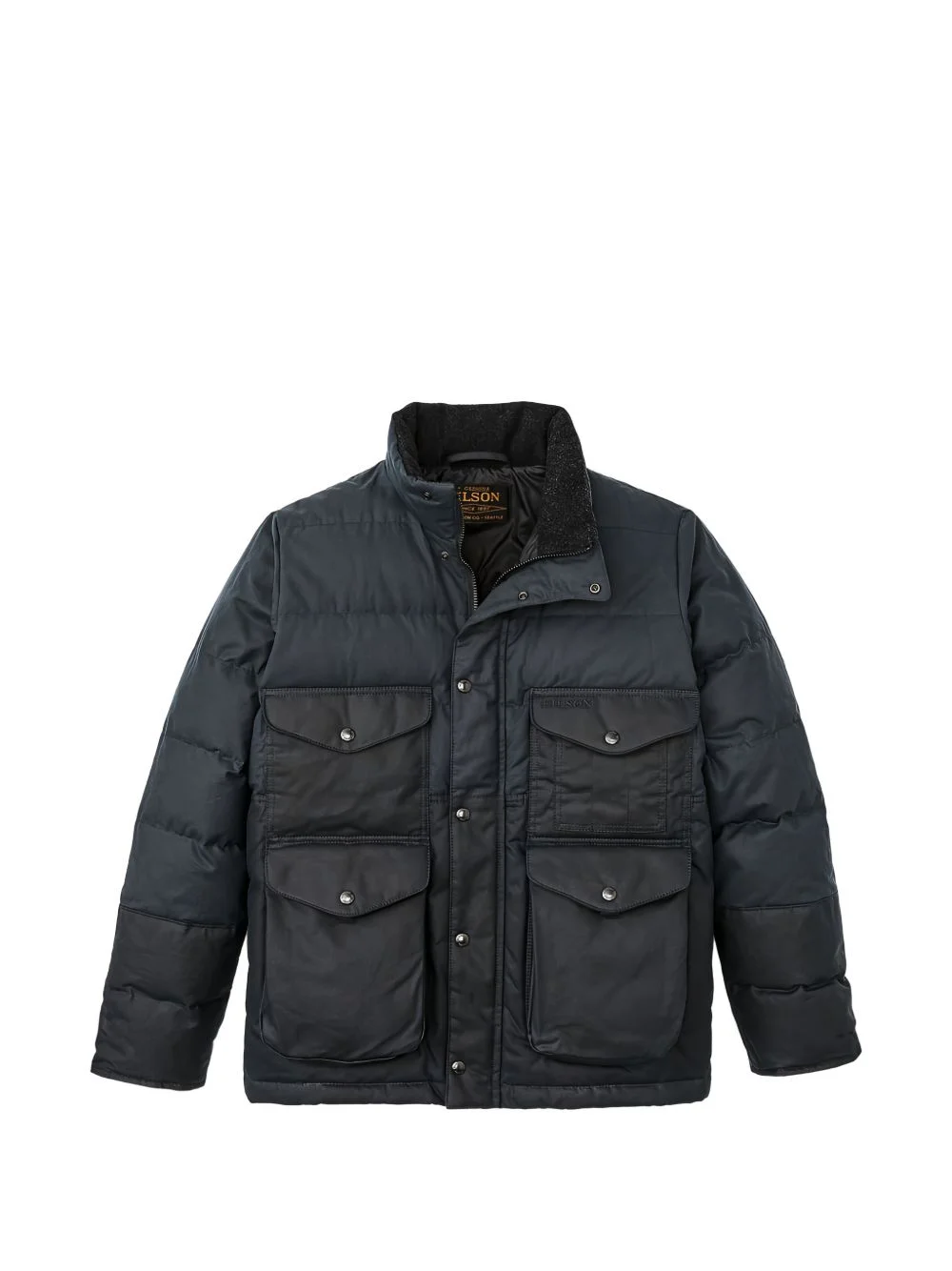 flap-pocket padded jacket - 1