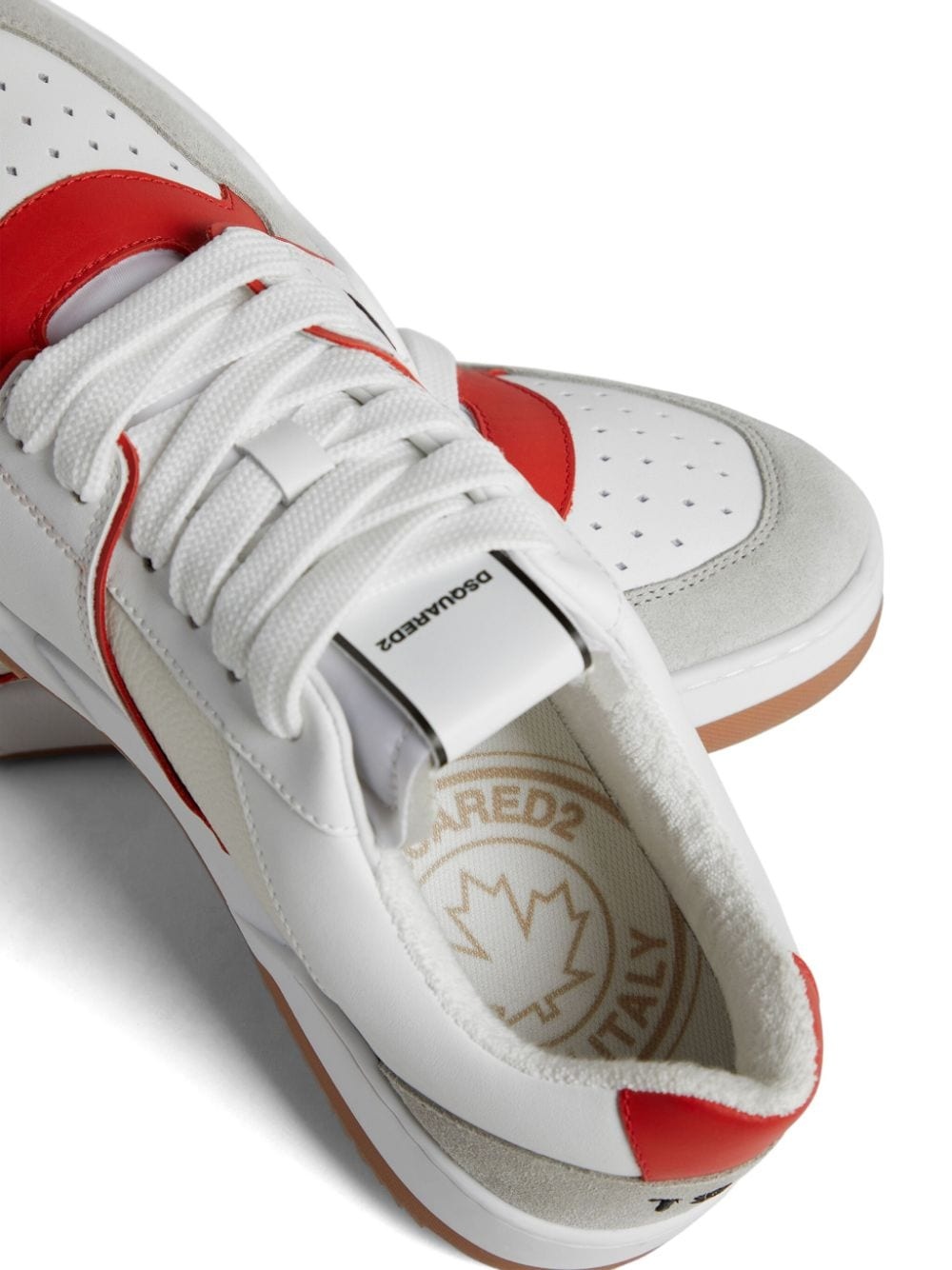 logo-embroidered panelled sneakers - 4
