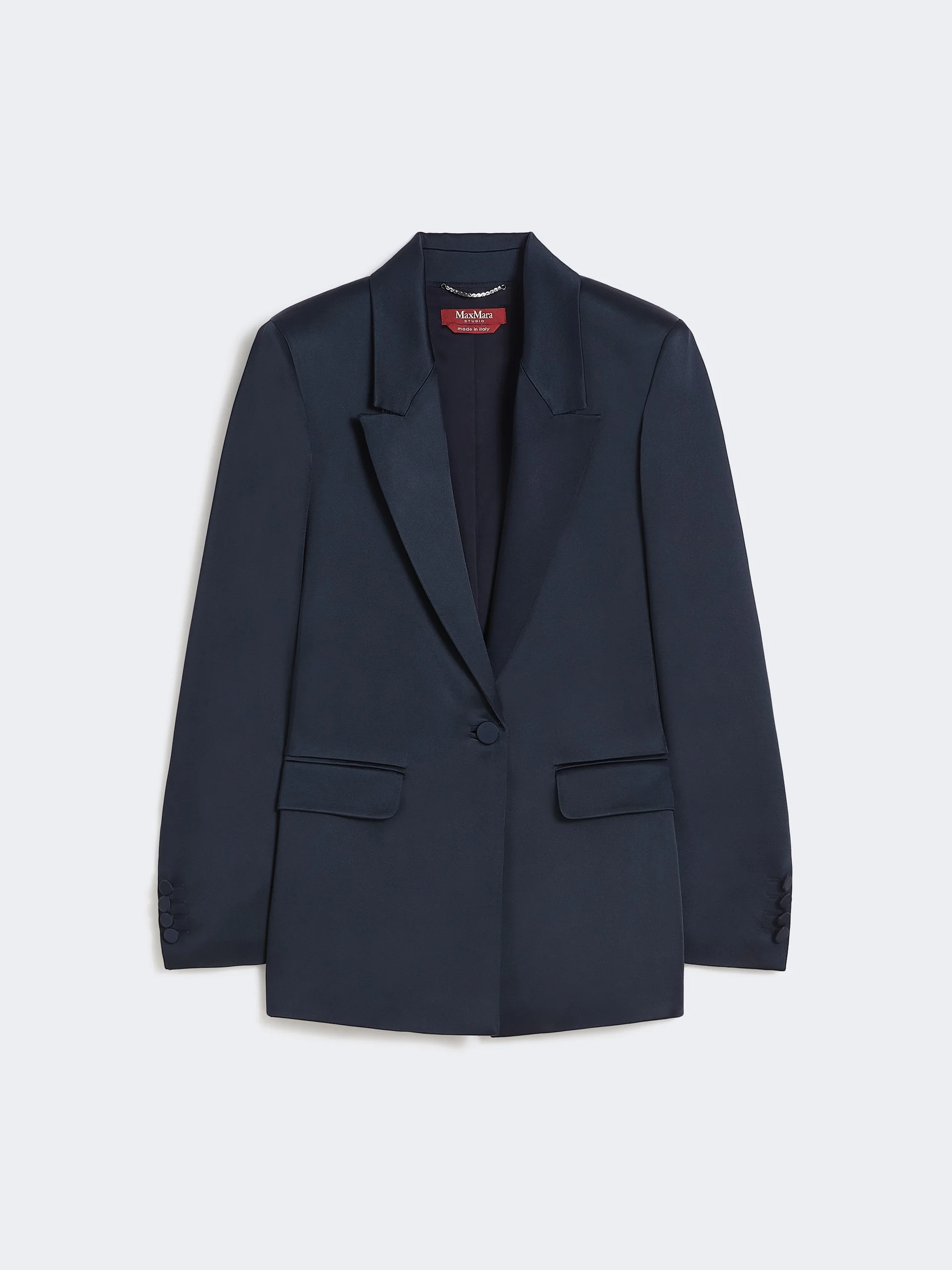 ALBINO Envers satin blazer - MIDNIGHTBLUE - 1