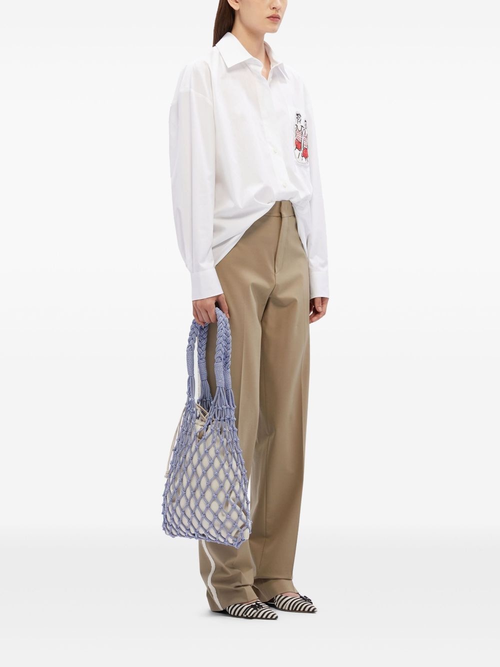 stripe-detail trousers - 3