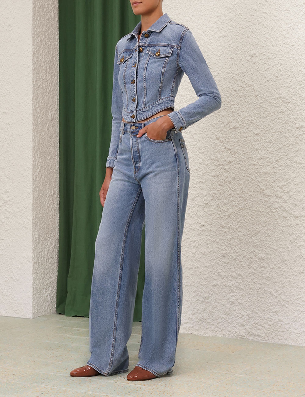 DENIM FITTED JACKET - 3