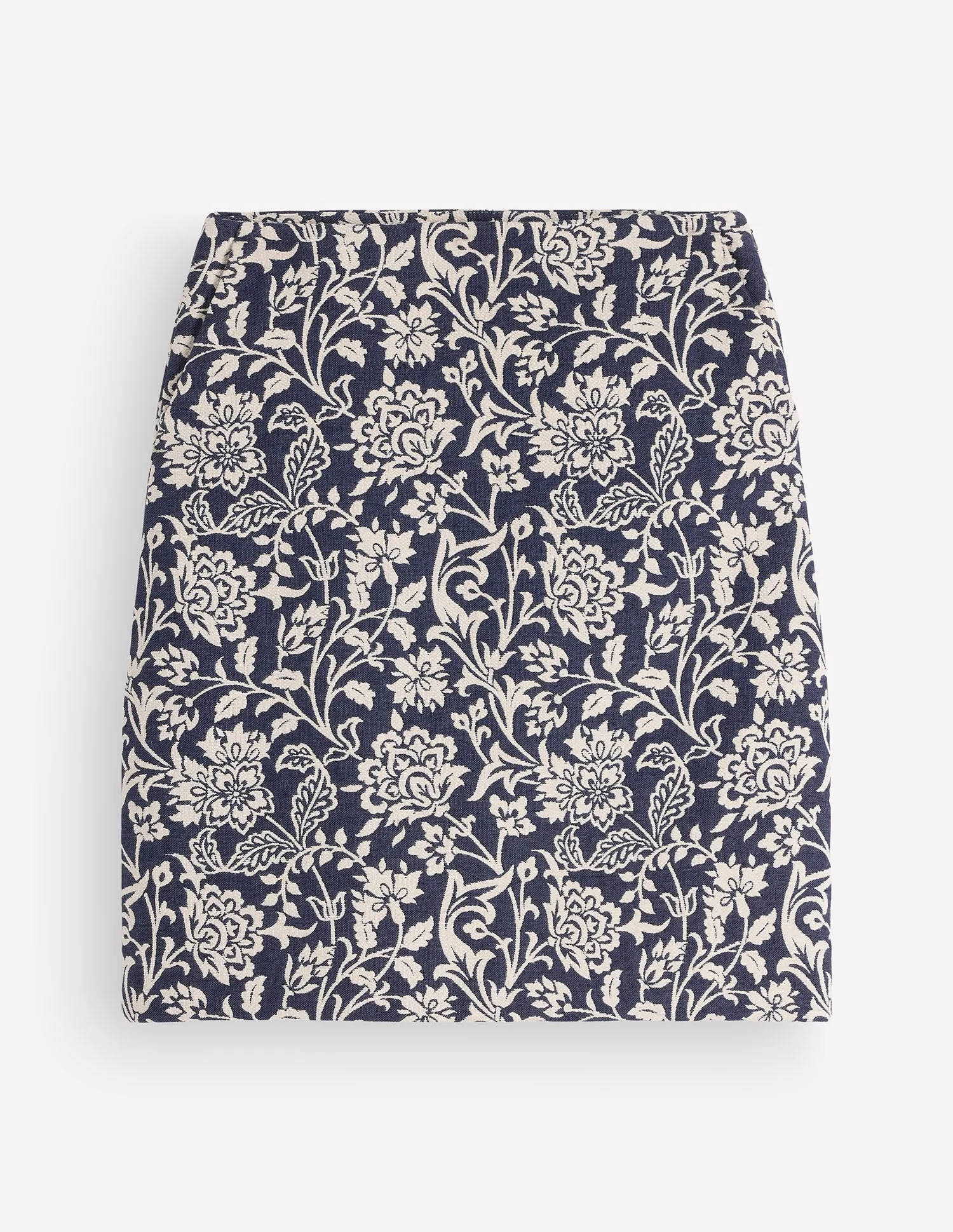 Jacquard A-Line Skirt-FLORAL JACQUARD - 1