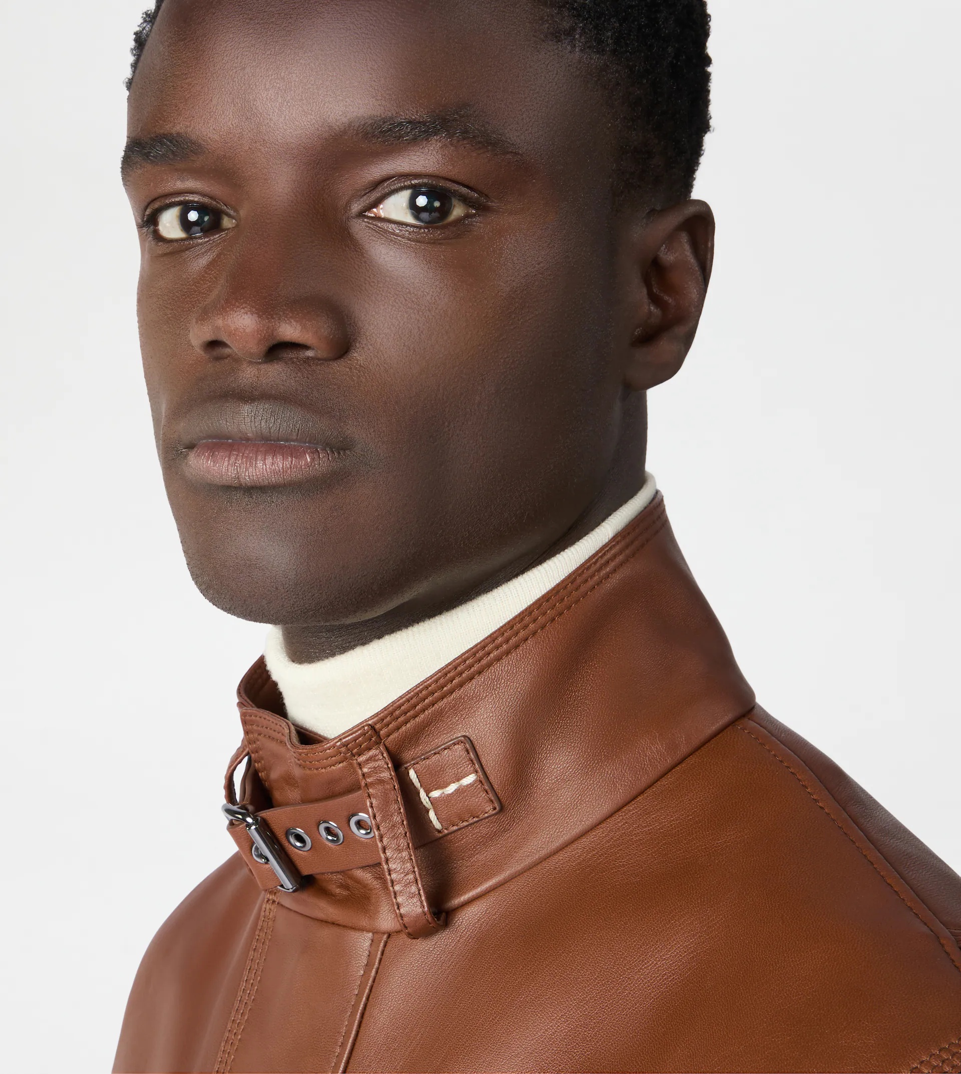 RACING JACKET IN LEATHER - BROWN - 5