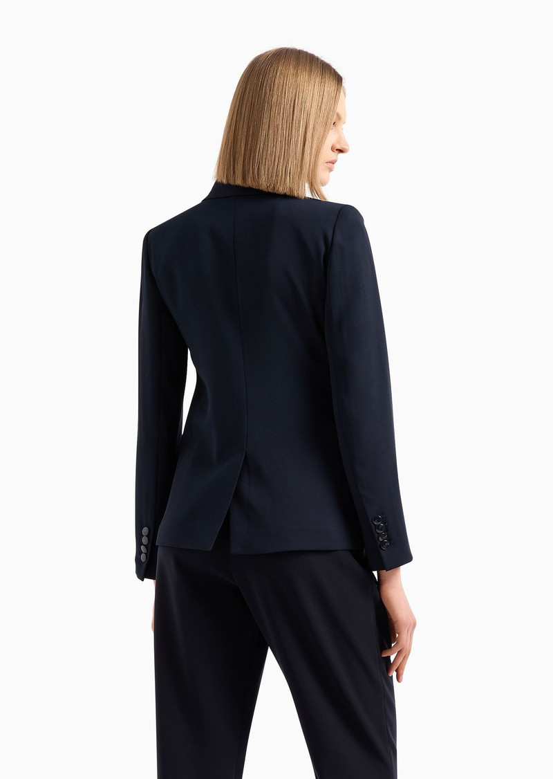 ASV single-breasted jacket in recycled techno crêpe 5