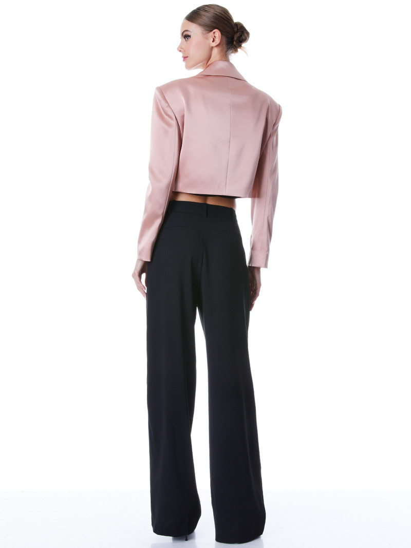 SHAN CROPPED RUCHED SLEEVE BLAZER 3