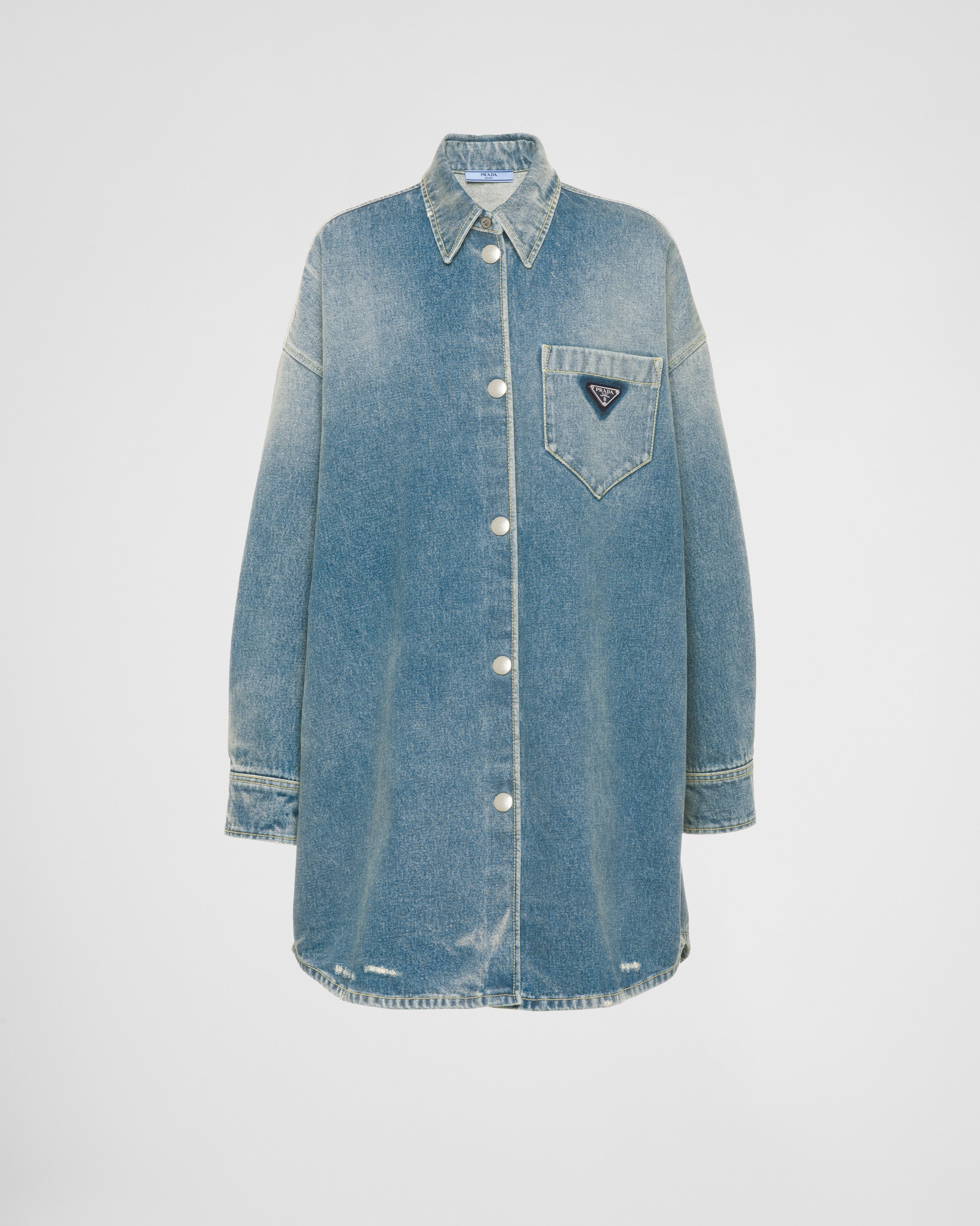 Oversized organic denim shirt - 1