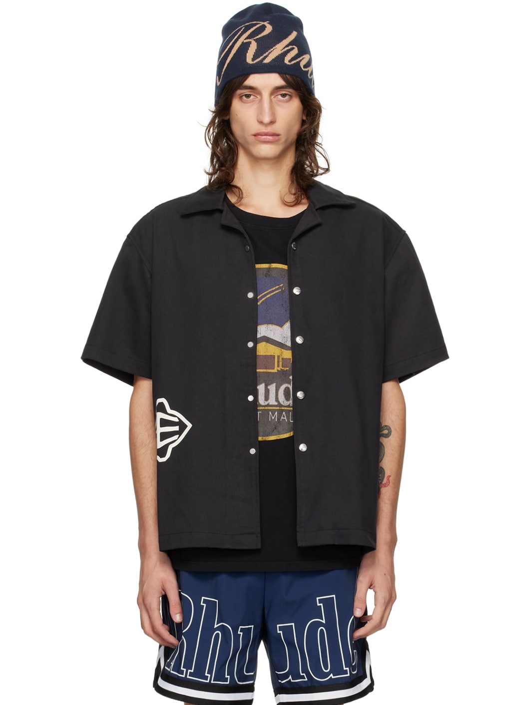 Black Cross Logo Shirt - 1